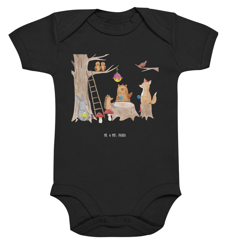 Organic Baby Body Waldtiere Picknick Babykleidung, Babystrampler, Strampler, Wickelbody, Baby Erstausstattung, Junge, Mädchen, Tiermotive, Gute Laune, lustige Sprüche, Tiere, Waldtiere, Picknick, Wald, Fuchs, Hase, Igel, Maus, Eichhörnchen
