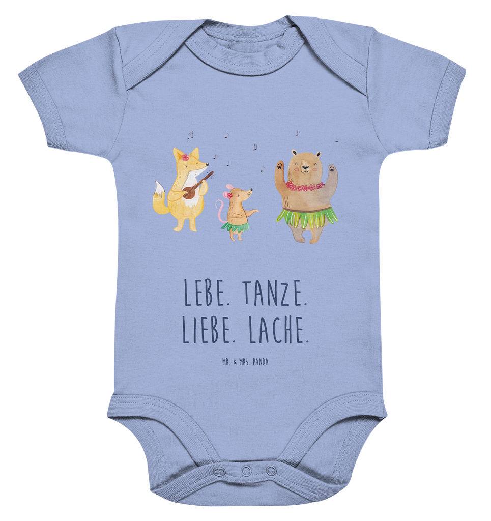 Organic Baby Body Waldtiere Aloha Babykleidung, Babystrampler, Strampler, Wickelbody, Baby Erstausstattung, Junge, Mädchen, Tiermotive, Gute Laune, lustige Sprüche, Tiere, Wald, Waldtiere, Musik, Aloha, Bär, Hase, Igel, Tanzen, Leben, Lachen