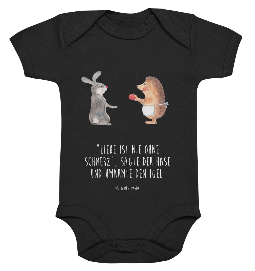 Organic Baby Body Liebe ist nie ohne Schmerz Babykleidung, Babystrampler, Strampler, Wickelbody, Baby Erstausstattung, Junge, Mädchen, Tiermotive, Gute Laune, lustige Sprüche, Tiere, Igel und Hase, Igel, Hase, Liebe Spruch, Liebeskummer Geschenk, Herzschmerz, Trösten, Trennungsschmerz, Spruch romantisch