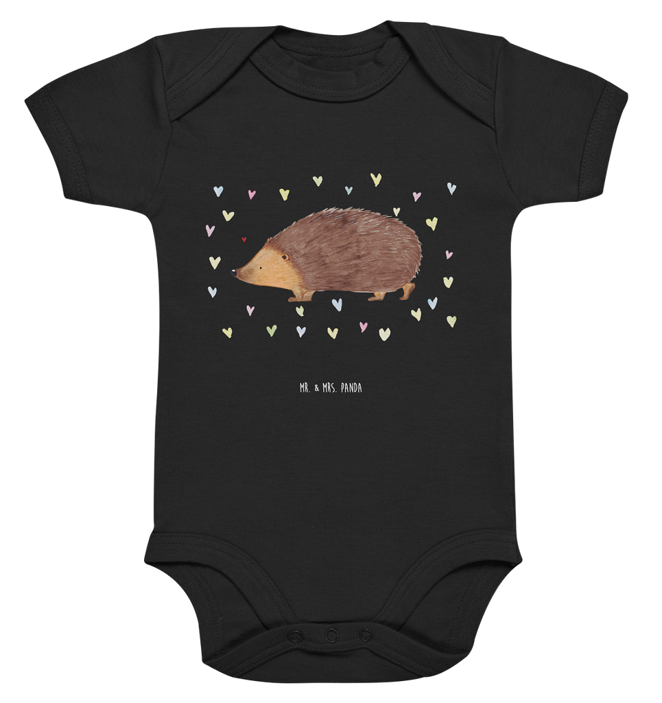 Organic Baby Body Igel Herzen Babykleidung, Babystrampler, Strampler, Wickelbody, Baby Erstausstattung, Junge, Mädchen, Tiermotive, Gute Laune, lustige Sprüche, Tiere, Liebe, Herz, Herzen, Igel, Vertrauen, Kuss, Leben