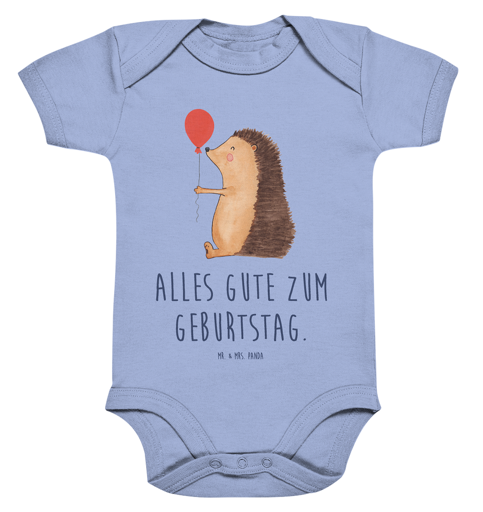 Organic Baby Body Igel mit Luftballon Babykleidung, Babystrampler, Strampler, Wickelbody, Baby Erstausstattung, Junge, Mädchen, Tiermotive, Gute Laune, lustige Sprüche, Tiere, Igel, Geburtstag, Herzlichen Glückwunsch, Glückwunsch, Geburtstagskind, Ballon, Happy Birthday