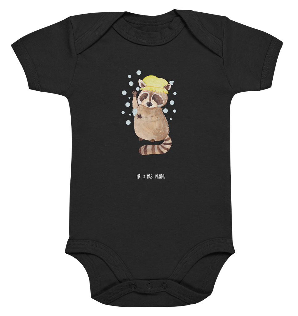 Organic Baby Body Waschbär Babykleidung, Babystrampler, Strampler, Wickelbody, Baby Erstausstattung, Junge, Mädchen, Tiermotive, Gute Laune, lustige Sprüche, Tiere, Waschbär, Tagträumen, Plan, Fröhlich, waschen, Seifenblasen