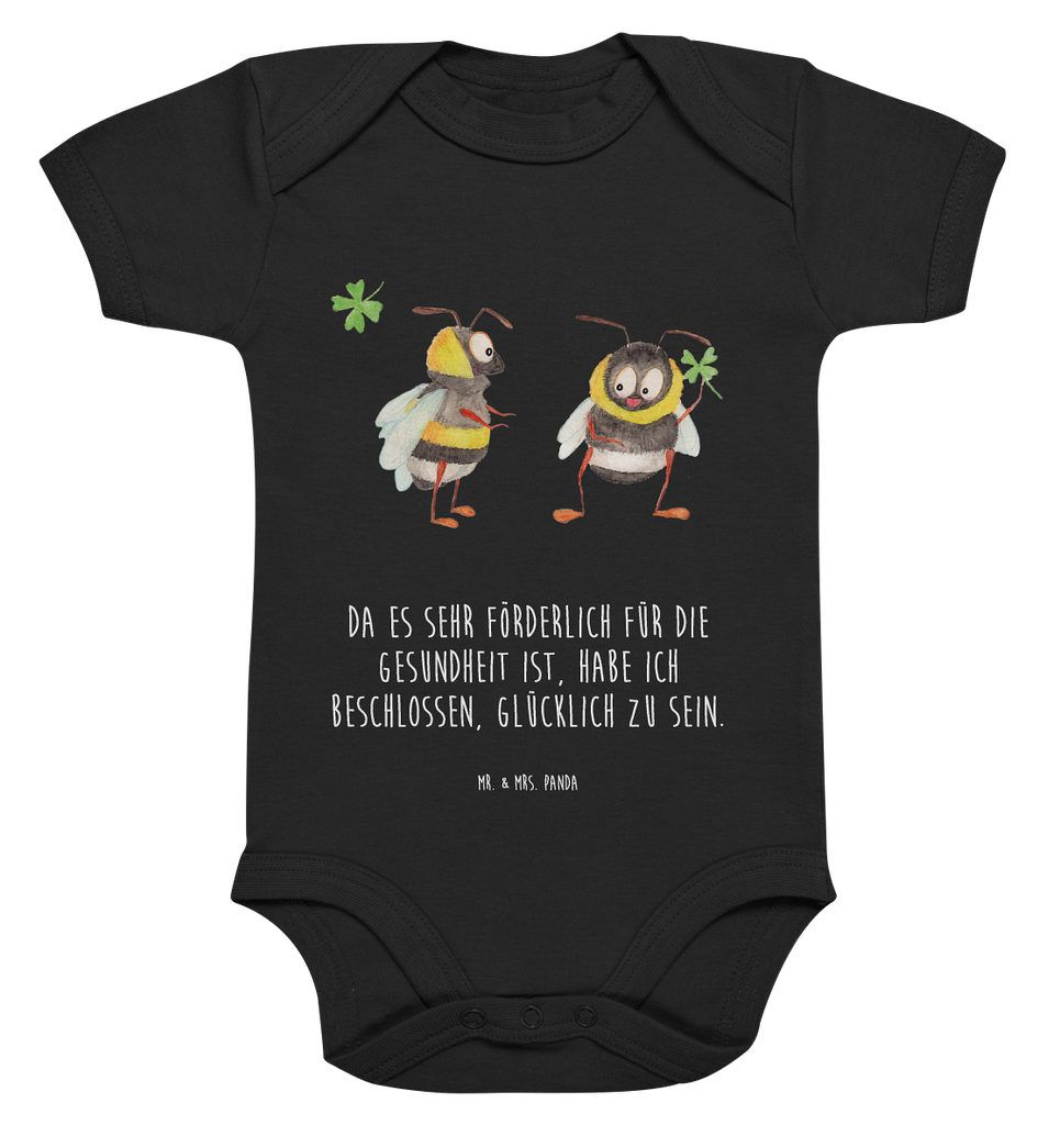 Organic Baby Body Hummeln mit Kleeblatt Babykleidung, Babystrampler, Strampler, Wickelbody, Baby Erstausstattung, Junge, Mädchen, Tiermotive, Gute Laune, lustige Sprüche, Tiere, Hummel, Biene, Spruch positiv, Biene Deko, Spruch schön, glücklich sein, glücklich werden, Spruch fröhlich