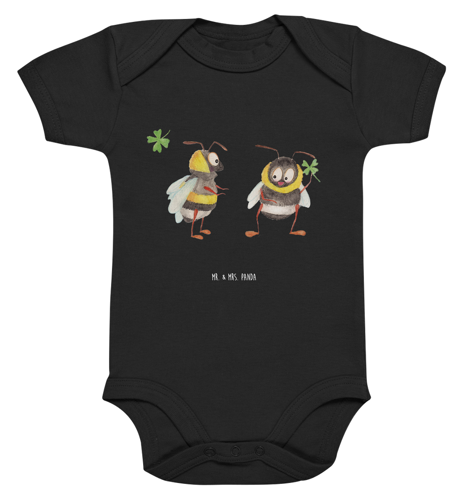 Organic Baby Body Hummeln mit Kleeblatt Babykleidung, Babystrampler, Strampler, Wickelbody, Baby Erstausstattung, Junge, Mädchen, Tiermotive, Gute Laune, lustige Sprüche, Tiere, Hummel, Biene, Spruch positiv, Biene Deko, Spruch schön, glücklich sein, glücklich werden, Spruch fröhlich