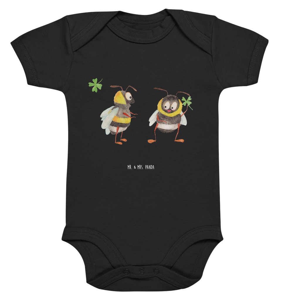 Organic Baby Body Hummeln mit Kleeblatt Babykleidung, Babystrampler, Strampler, Wickelbody, Baby Erstausstattung, Junge, Mädchen, Tiermotive, Gute Laune, lustige Sprüche, Tiere, Hummel, Biene, Spruch positiv, Biene Deko, Spruch schön, glücklich sein, glücklich werden, Spruch fröhlich