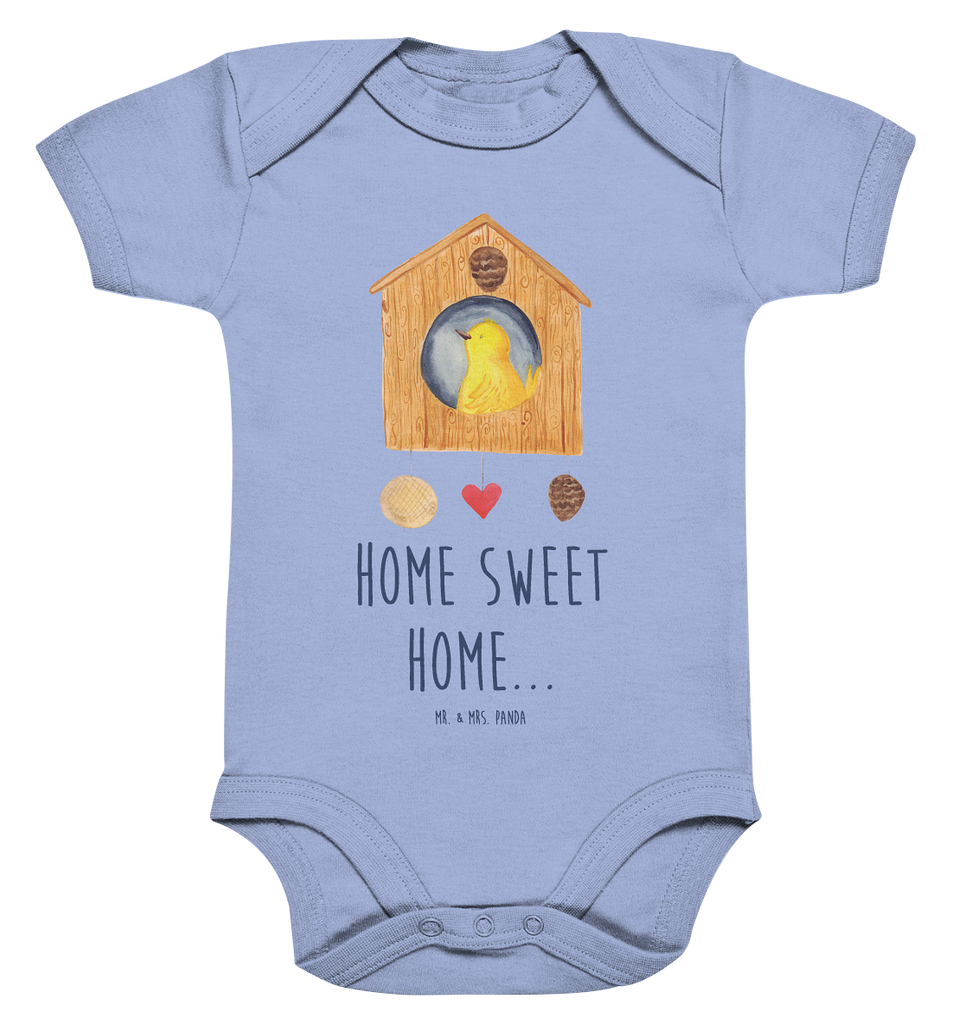 Organic Baby Body Vogelhaus sweet Home Babykleidung, Babystrampler, Strampler, Wickelbody, Baby Erstausstattung, Junge, Mädchen, Tiermotive, Gute Laune, lustige Sprüche, Tiere, Vogelhaus, Vogel, Home sweet Home, Einzug, Umzug, Geschenk, Einzugsgeschenk, Hausbau, Haus