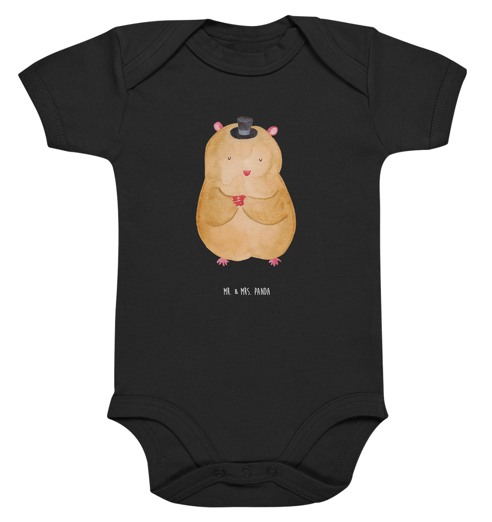 Organic Baby Body Hamster mit Hut Babykleidung, Babystrampler, Strampler, Wickelbody, Baby Erstausstattung, Junge, Mädchen, Tiermotive, Gute Laune, lustige Sprüche, Tiere, Hamster, Hut, Magier, Zylinder, Zwerghamster, Zauberer, Houdini