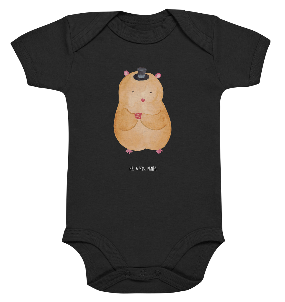Organic Baby Body Hamster mit Hut Babykleidung, Babystrampler, Strampler, Wickelbody, Baby Erstausstattung, Junge, Mädchen, Tiermotive, Gute Laune, lustige Sprüche, Tiere, Hamster, Hut, Magier, Zylinder, Zwerghamster, Zauberer, Houdini