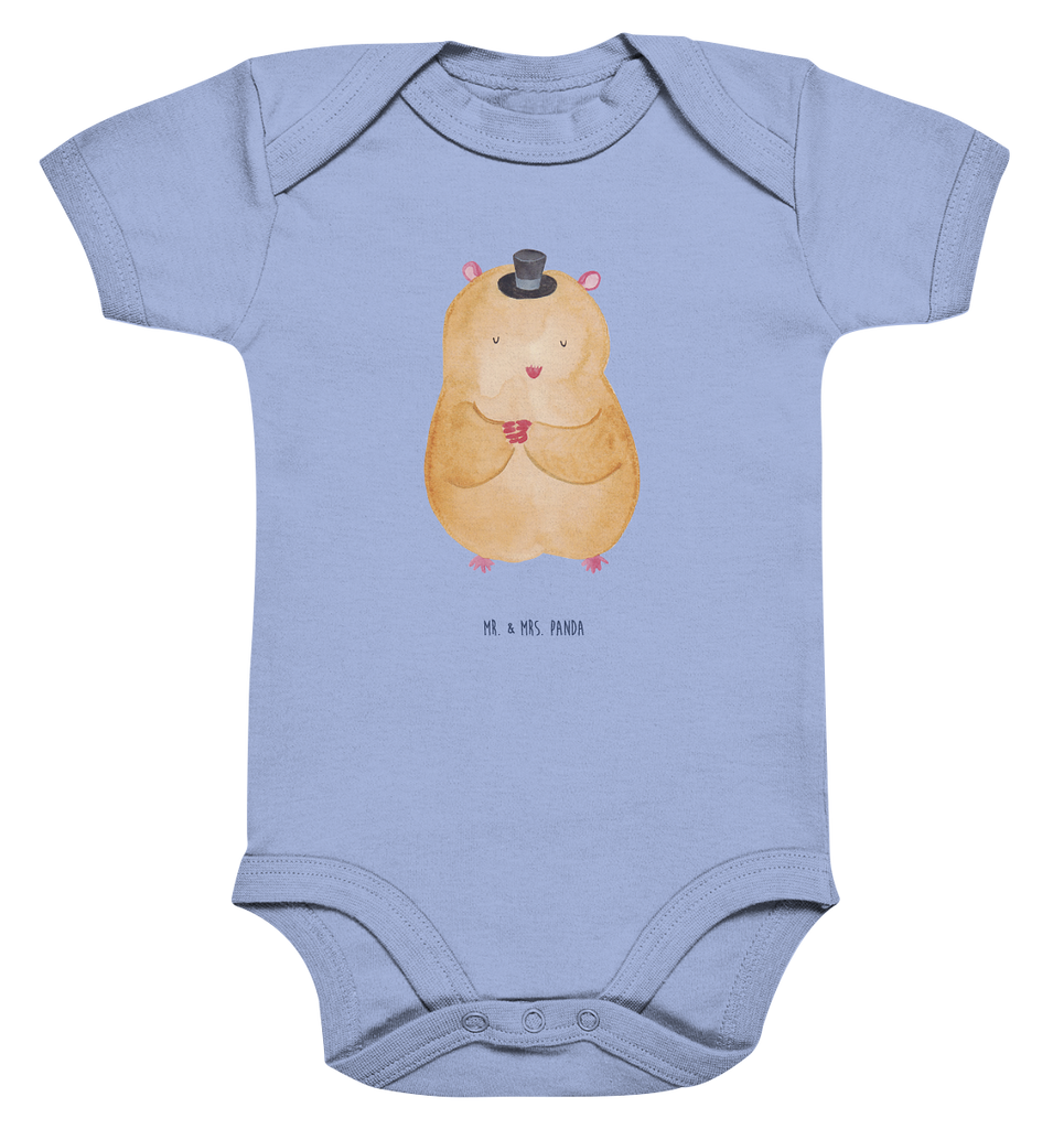 Organic Baby Body Hamster mit Hut Babykleidung, Babystrampler, Strampler, Wickelbody, Baby Erstausstattung, Junge, Mädchen, Tiermotive, Gute Laune, lustige Sprüche, Tiere, Hamster, Hut, Magier, Zylinder, Zwerghamster, Zauberer, Houdini