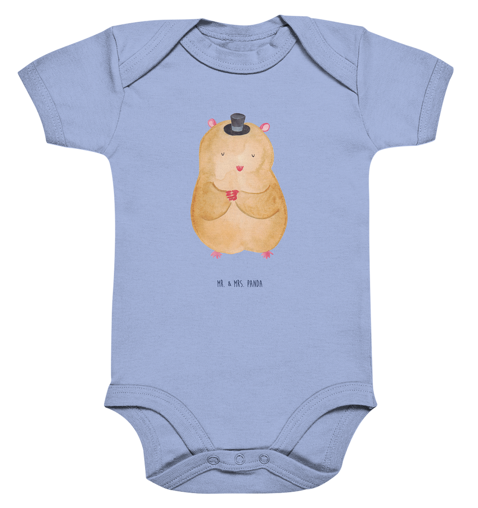 Organic Baby Body Hamster mit Hut Babykleidung, Babystrampler, Strampler, Wickelbody, Baby Erstausstattung, Junge, Mädchen, Tiermotive, Gute Laune, lustige Sprüche, Tiere, Hamster, Hut, Magier, Zylinder, Zwerghamster, Zauberer, Houdini