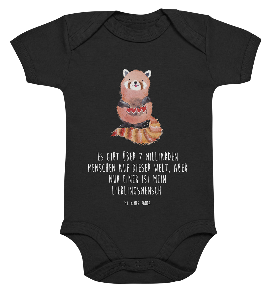 Organic Baby Body Roter Panda Babykleidung, Babystrampler, Strampler, Wickelbody, Baby Erstausstattung, Junge, Mädchen, Tiermotive, Gute Laune, lustige Sprüche, Tiere, Panda, Liebe, Rot, Herz, Liebling, Lieblingsmensch