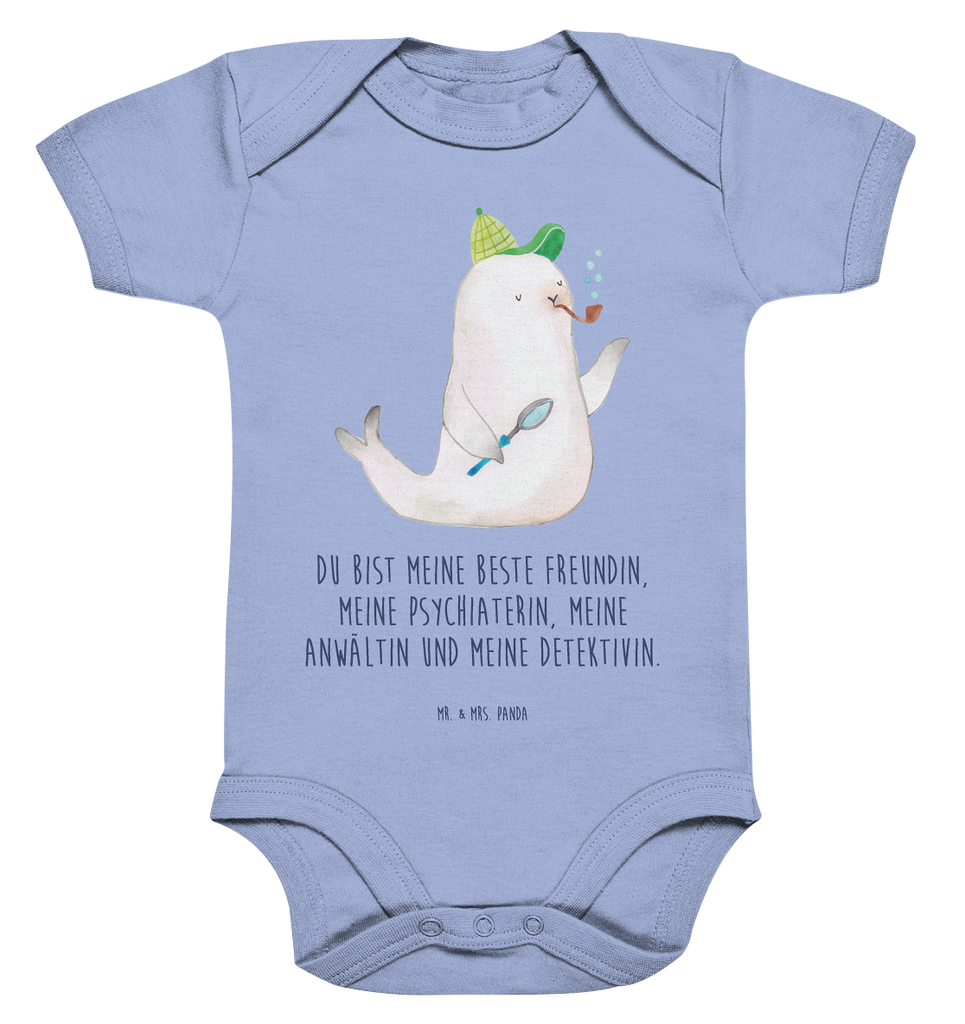 Organic Baby Body Robbe Sherlock Babykleidung, Babystrampler, Strampler, Wickelbody, Baby Erstausstattung, Junge, Mädchen, Tiermotive, Gute Laune, lustige Sprüche, Tiere
