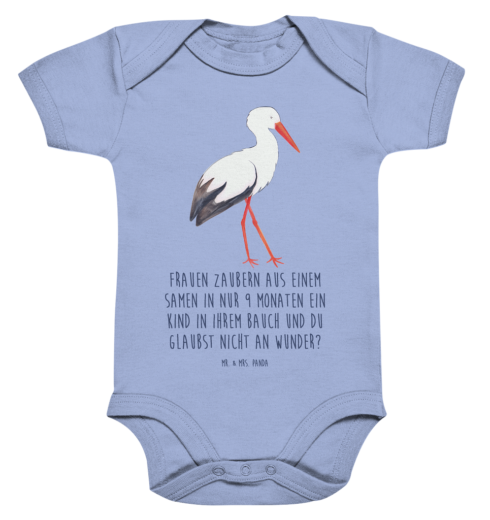 Organic Baby Body Storch Babykleidung, Babystrampler, Strampler, Wickelbody, Baby Erstausstattung, Junge, Mädchen, Tiermotive, Gute Laune, lustige Sprüche, Tiere, Storch, Störche, Schwangerschaft, Geburt, Mutter, Mütter, Mutter werden, Schwanger, Babybauch, Baby