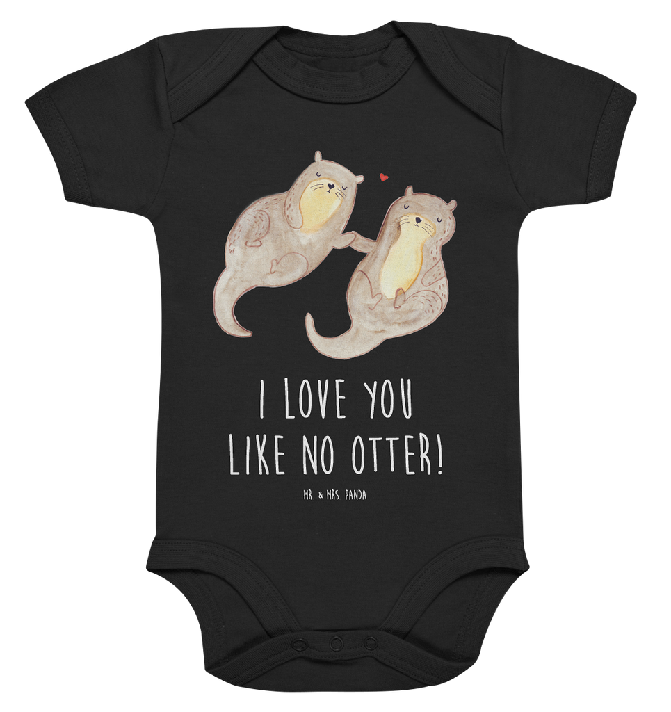 Organic Baby Body Otter händchenhaltend Babykleidung, Babystrampler, Strampler, Wickelbody, Baby Erstausstattung, Junge, Mädchen, Otter, Fischotter, Seeotter, Otter Seeotter See Otter