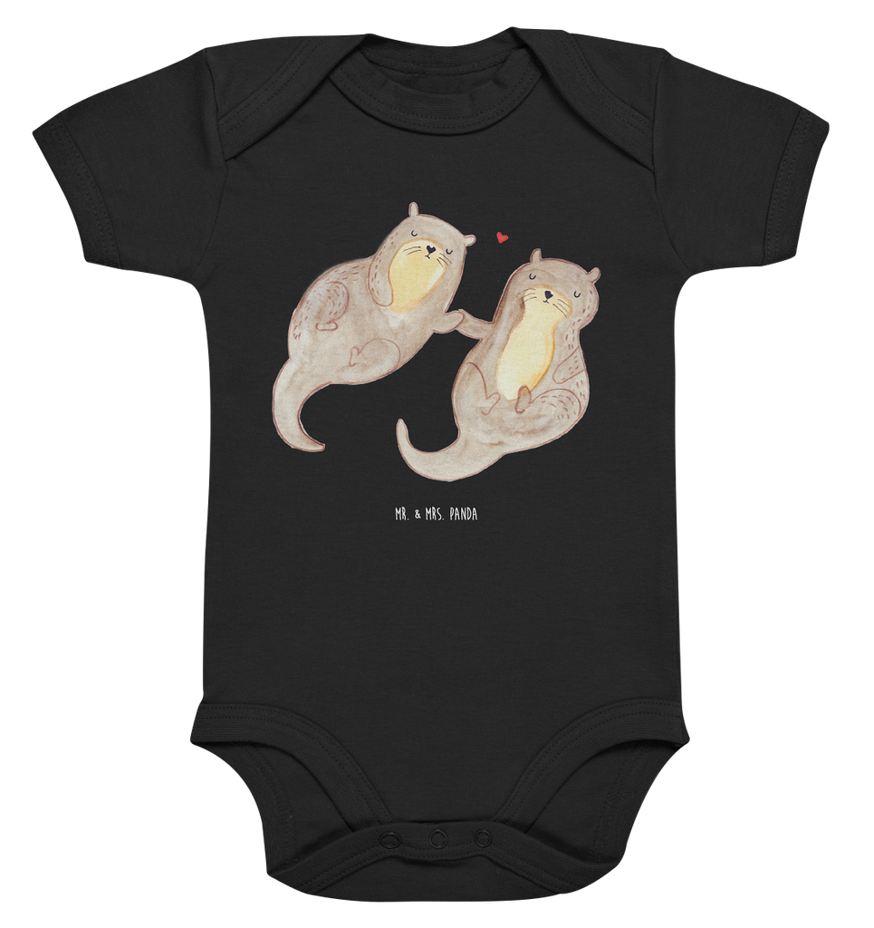 Organic Baby Body Otter händchenhaltend Babykleidung, Babystrampler, Strampler, Wickelbody, Baby Erstausstattung, Junge, Mädchen, Otter, Fischotter, Seeotter, Otter Seeotter See Otter