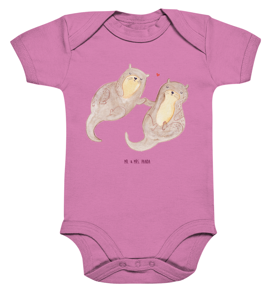 Organic Baby Body Otter händchenhaltend Babykleidung, Babystrampler, Strampler, Wickelbody, Baby Erstausstattung, Junge, Mädchen, Otter, Fischotter, Seeotter, Otter Seeotter See Otter