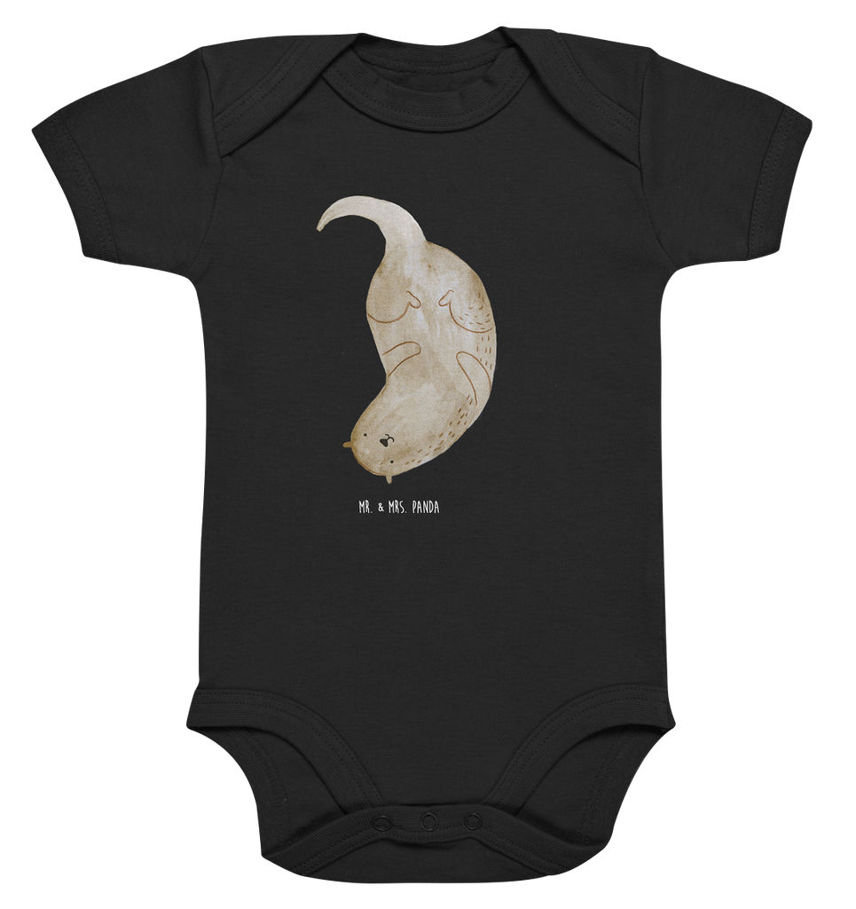Organic Baby Body Otter kopfüber Babykleidung, Babystrampler, Strampler, Wickelbody, Baby Erstausstattung, Junge, Mädchen, Otter, Fischotter, Seeotter, Otter Seeotter See Otter