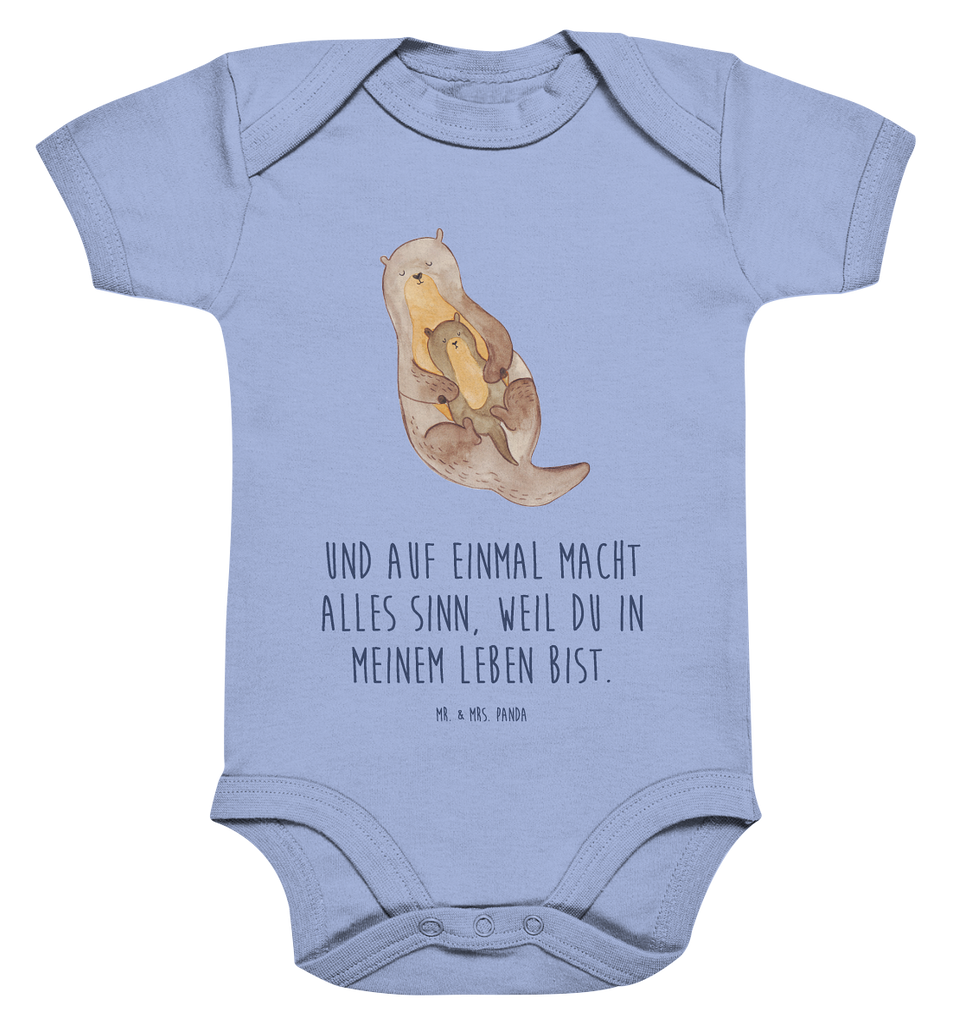 Organic Baby Body Otter mit Kind Babykleidung, Babystrampler, Strampler, Wickelbody, Baby Erstausstattung, Junge, Mädchen, Otter, Fischotter, Seeotter, Otter Seeotter See Otter