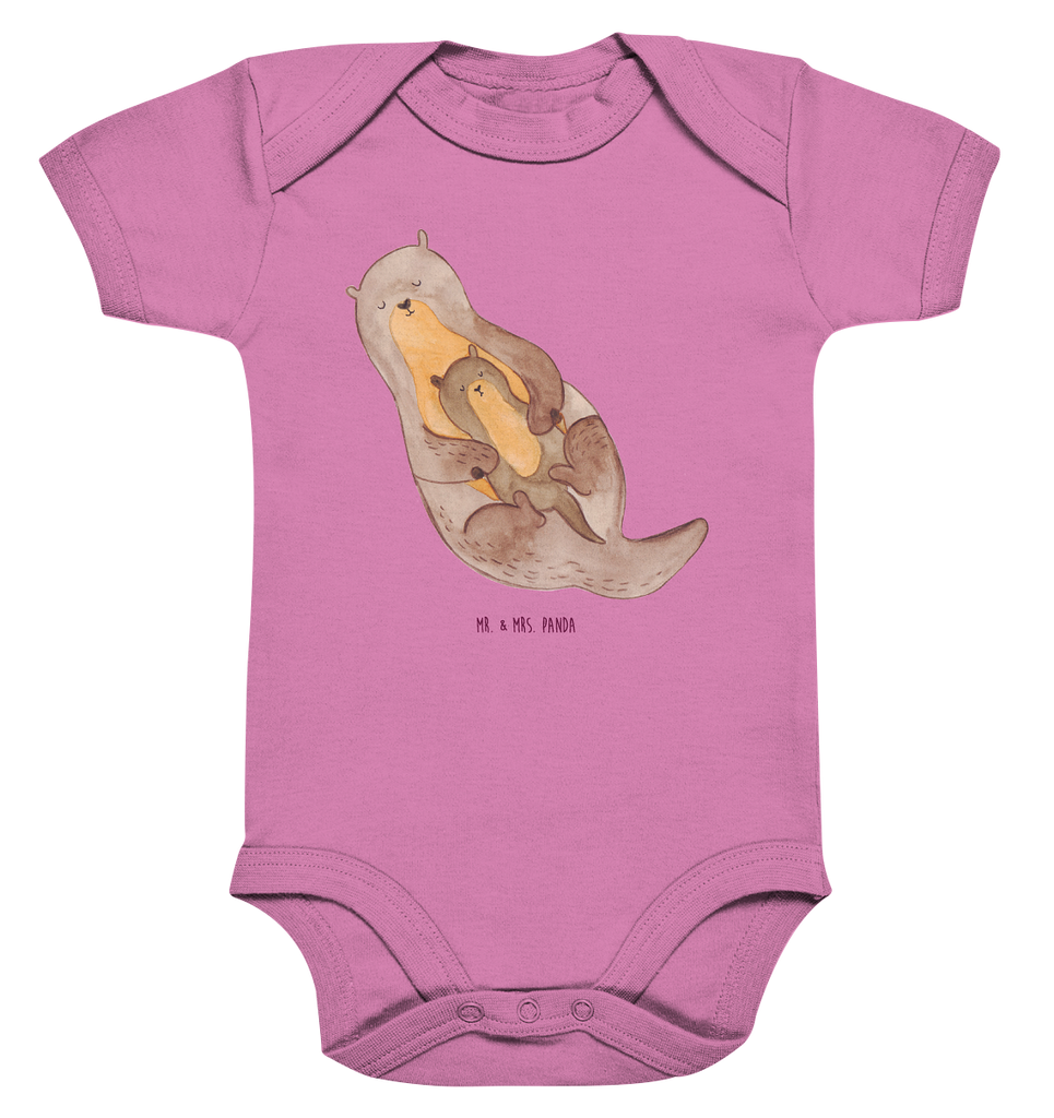 Organic Baby Body Otter mit Kind Babykleidung, Babystrampler, Strampler, Wickelbody, Baby Erstausstattung, Junge, Mädchen, Otter, Fischotter, Seeotter, Otter Seeotter See Otter