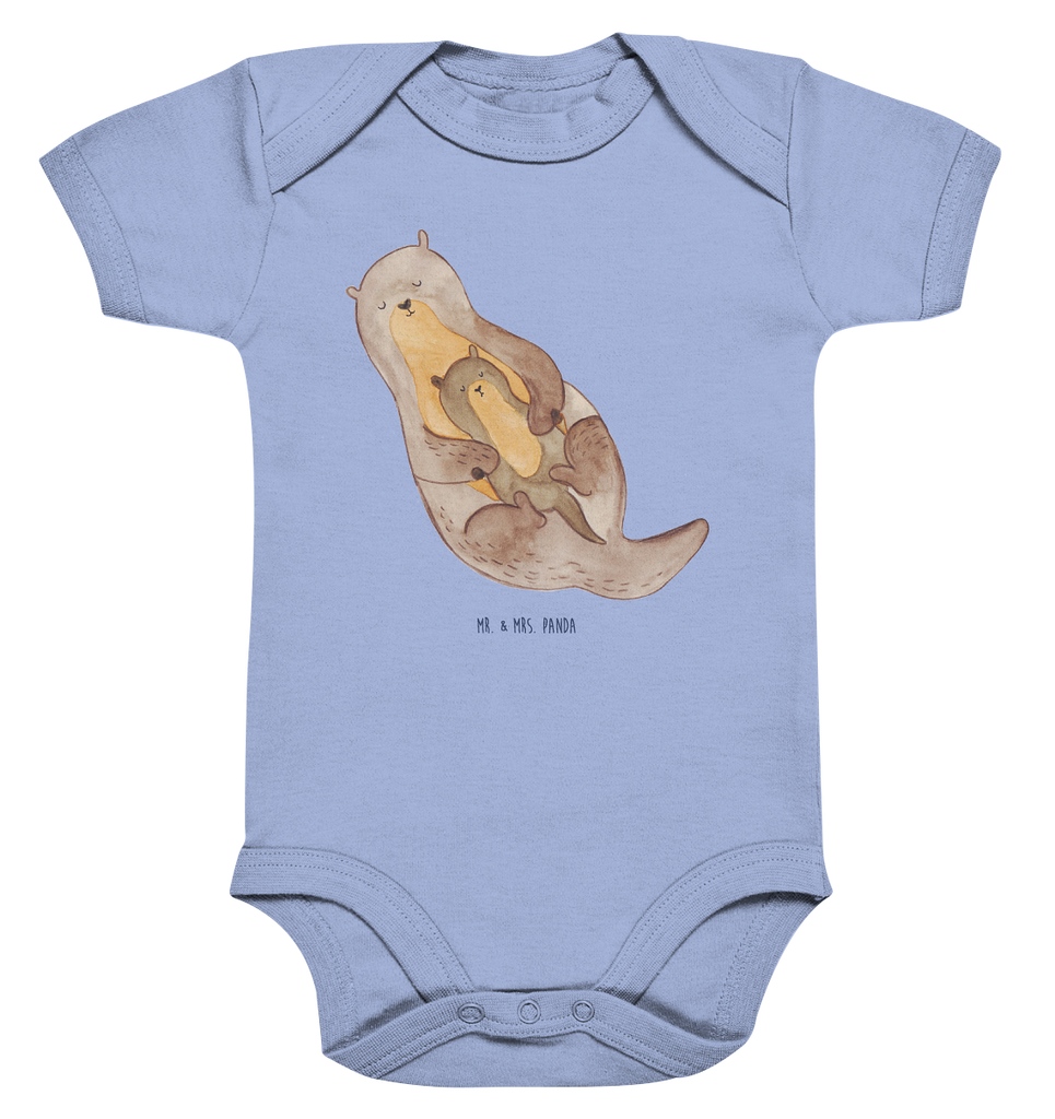 Organic Baby Body Otter mit Kind Babykleidung, Babystrampler, Strampler, Wickelbody, Baby Erstausstattung, Junge, Mädchen, Otter, Fischotter, Seeotter, Otter Seeotter See Otter