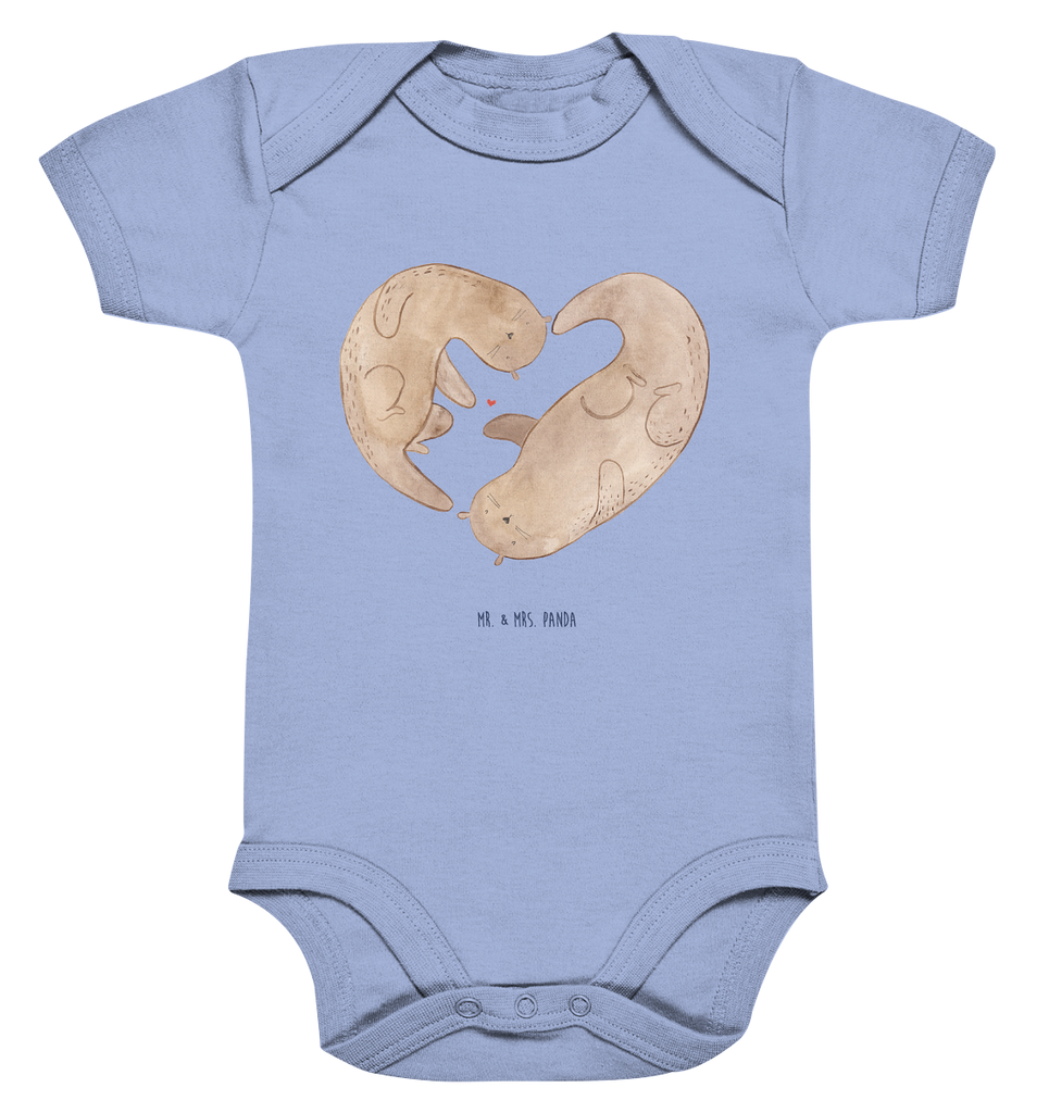 Organic Baby Body Otter Herz Babykleidung, Babystrampler, Strampler, Wickelbody, Baby Erstausstattung, Junge, Mädchen, Otter, Fischotter, Seeotter, Liebe, Herz, Liebesbeweis, Liebesgeschenk, Bessere Hälfte, Love you, Jahrestag, Hochzeitstag, Verlobung, gemeinsames Leben