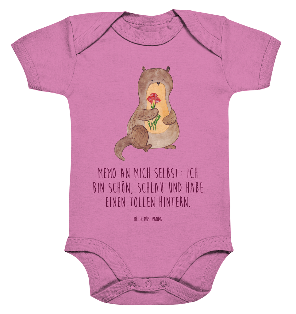 Organic Baby Body Otter Blumenstrauß Babykleidung, Babystrampler, Strampler, Wickelbody, Baby Erstausstattung, Junge, Mädchen, Otter, Fischotter, Seeotter, Otter Seeotter See Otter
