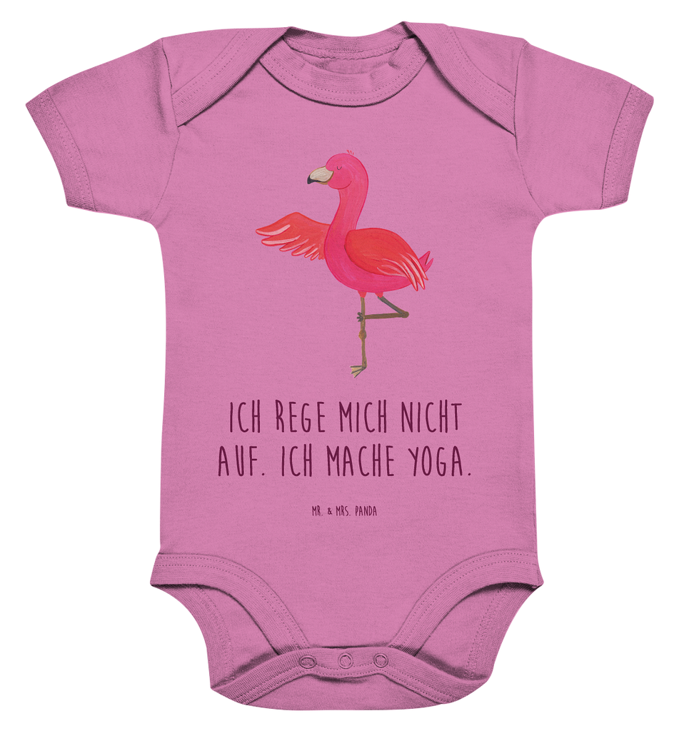 Organic Baby Body Flamingo Yoga Babykleidung, Babystrampler, Strampler, Wickelbody, Baby Erstausstattung, Junge, Mädchen, Flamingo, Vogel, Yoga, Namaste, Achtsamkeit, Yoga-Übung, Entspannung, Ärger, Aufregen, Tiefenentspannung