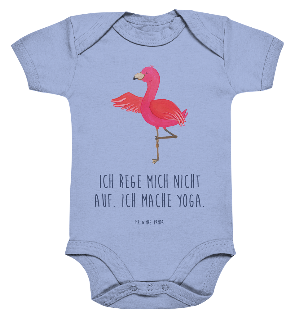 Organic Baby Body Flamingo Yoga Babykleidung, Babystrampler, Strampler, Wickelbody, Baby Erstausstattung, Junge, Mädchen, Flamingo, Vogel, Yoga, Namaste, Achtsamkeit, Yoga-Übung, Entspannung, Ärger, Aufregen, Tiefenentspannung