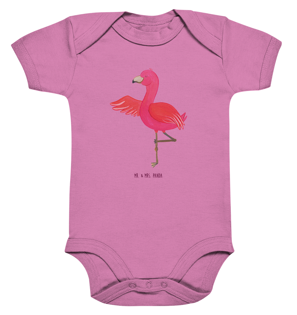 Organic Baby Body Flamingo Yoga Babykleidung, Babystrampler, Strampler, Wickelbody, Baby Erstausstattung, Junge, Mädchen, Flamingo, Vogel, Yoga, Namaste, Achtsamkeit, Yoga-Übung, Entspannung, Ärger, Aufregen, Tiefenentspannung