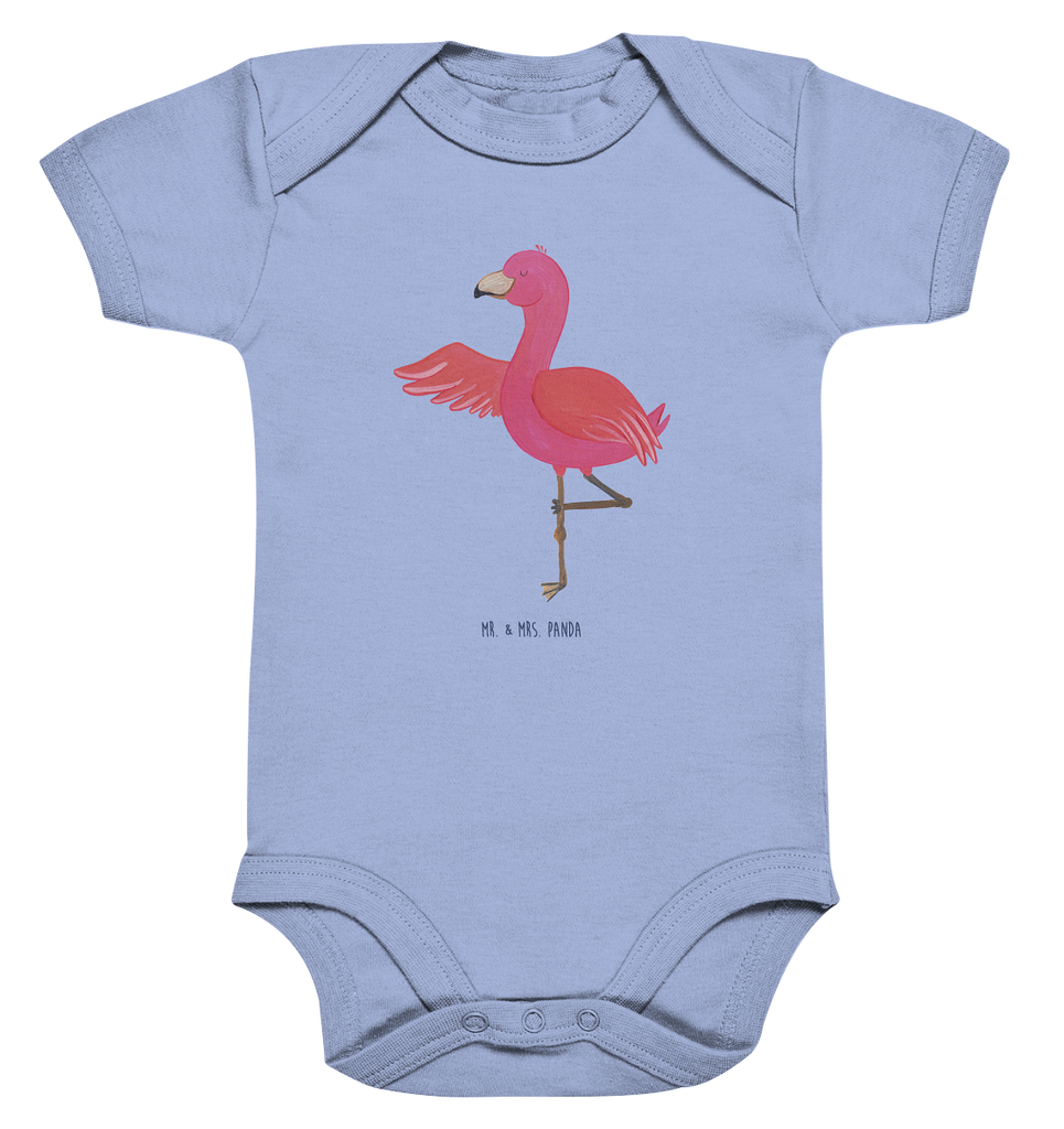 Organic Baby Body Flamingo Yoga Babykleidung, Babystrampler, Strampler, Wickelbody, Baby Erstausstattung, Junge, Mädchen, Flamingo, Vogel, Yoga, Namaste, Achtsamkeit, Yoga-Übung, Entspannung, Ärger, Aufregen, Tiefenentspannung