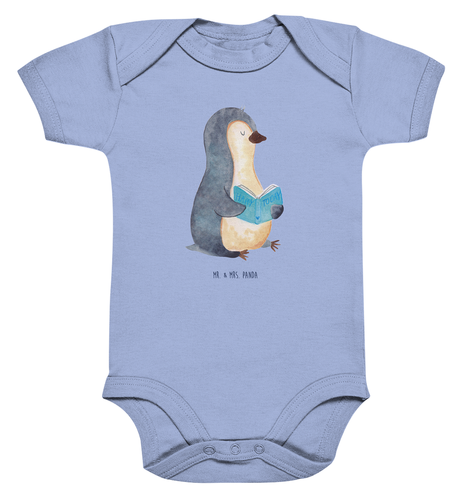 Organic Baby Body Pinguin Buch Babykleidung, Babystrampler, Strampler, Wickelbody, Baby Erstausstattung, Junge, Mädchen, Pinguin, Pinguine, Buch, Lesen, Bücherwurm, Nichtstun, Faulenzen, Ferien, Urlaub, Freizeit