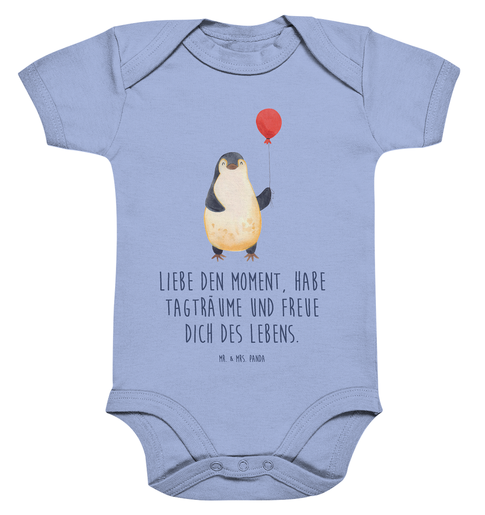 Organic Baby Body Pinguin Luftballon Babykleidung, Babystrampler, Strampler, Wickelbody, Baby Erstausstattung, Junge, Mädchen, Pinguin, Pinguine, Luftballon, Tagträume, Lebenslust, Geschenk Freundin, Geschenkidee, beste Freundin, Motivation, Neustart, neues Leben, Liebe, Glück
