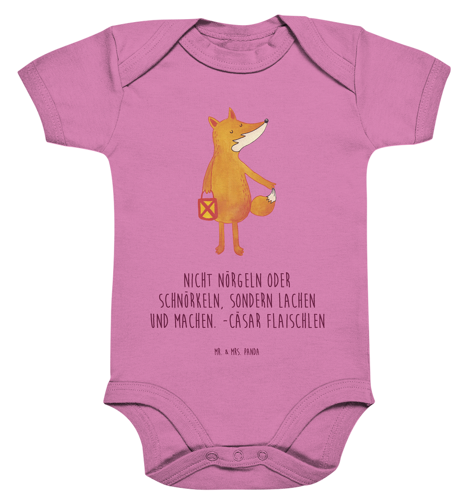 Organic Baby Body Fuchs Laterne Babykleidung, Babystrampler, Strampler, Wickelbody, Baby Erstausstattung, Junge, Mädchen, Fuchs, Füchse, Spruch trösten, Liebeskummer Spruch, Laterne, Sankt Martin, Laternenumzug, Aufmuntern, Cäsar Otto Hugo Flaischlen