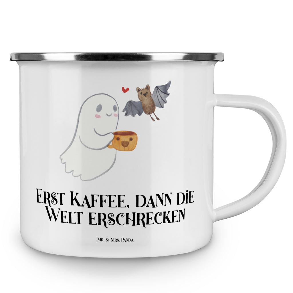 Camping Emaille Tasse Gespenst Kaffee Campingtasse, Trinkbecher, Metalltasse, Outdoor Tasse, Emaille Trinkbecher, Blechtasse Outdoor, Emaille Campingbecher, Edelstahl Trinkbecher, Metalltasse für Camping, Kaffee Blechtasse, Camping Tasse Metall, Halloween, Deko, Martinssingen, Dekoration, Geschenke, Schenken, Gespenst, Kaffee