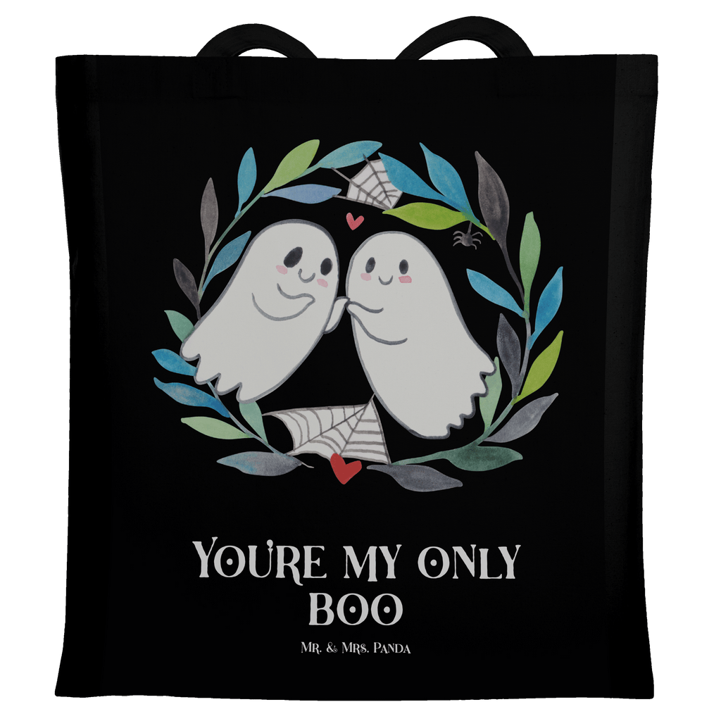 Tragetasche Gespenster  Liebe Beuteltasche, Beutel, Einkaufstasche, Jutebeutel, Stoffbeutel, Halloween, Deko, Martinssingen, Dekoration, Geschenke, Schenken, Gespenst, Paar, Verliebt