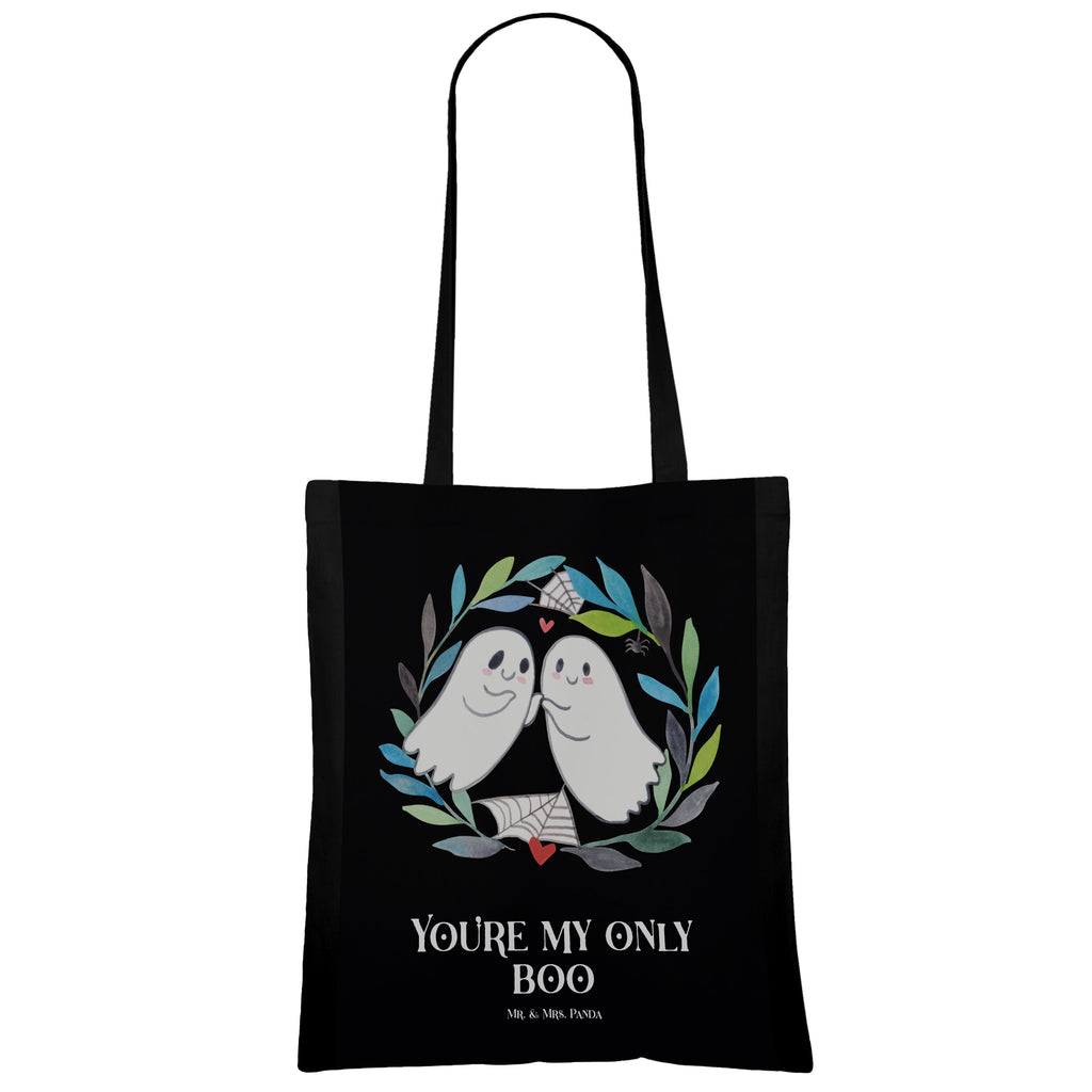 Tragetasche Gespenster  Liebe Beuteltasche, Beutel, Einkaufstasche, Jutebeutel, Stoffbeutel, Halloween, Deko, Martinssingen, Dekoration, Geschenke, Schenken, Gespenst, Paar, Verliebt