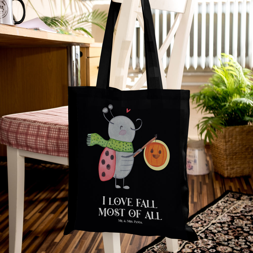 Tragetasche Smörle Laterne Beuteltasche, Beutel, Einkaufstasche, Jutebeutel, Stoffbeutel, Halloween, Deko, Martinssingen, Dekoration, Geschenke, Schenken, Laterne, Herbst, Smörle, Marienkäfer