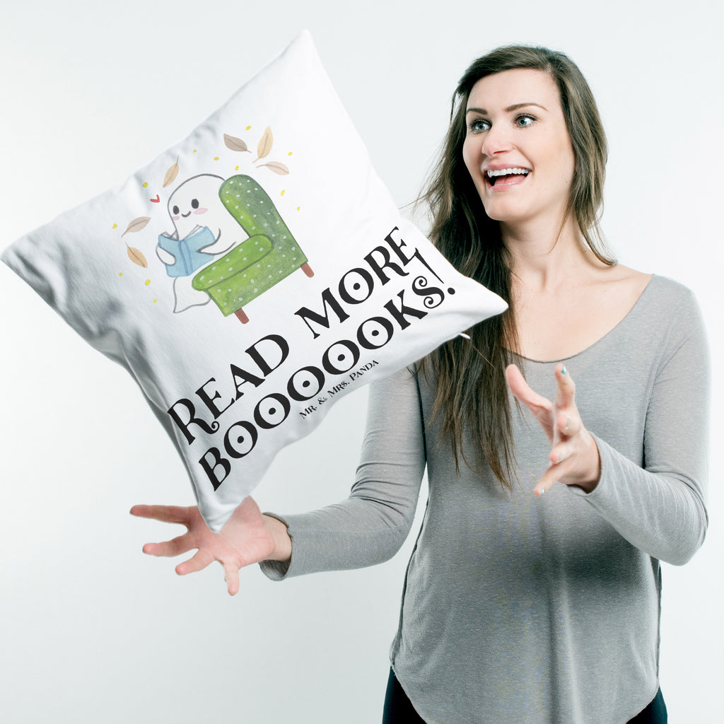 40x40 Kissen Gespenst  Buch Kissenhülle, Kopfkissen, Sofakissen, Dekokissen, Motivkissen, Halloween, Deko, Martinssingen, Dekoration, Geschenke, Schenken, Gespenst, Buch, Herbst, gemütlich