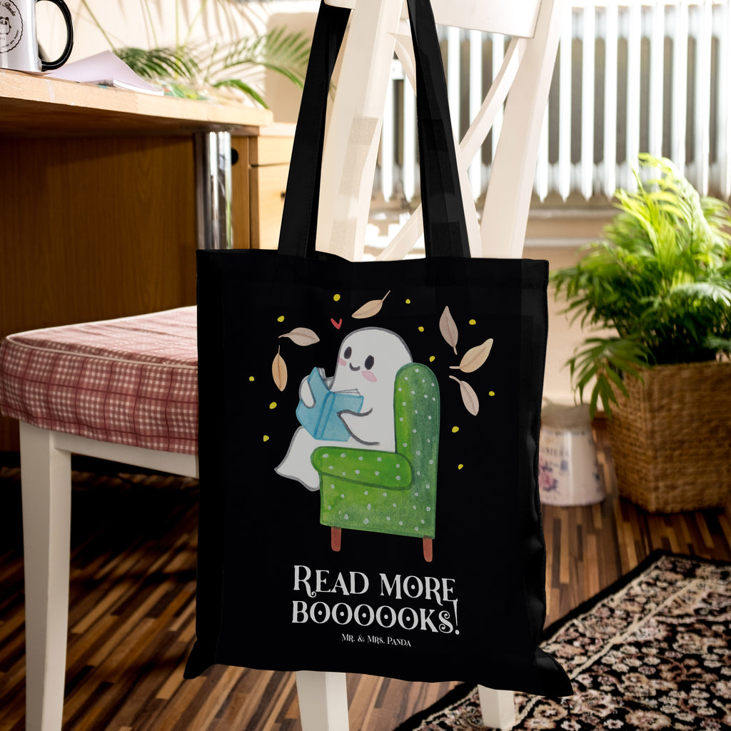 Tragetasche Gespenst  Buch Beuteltasche, Beutel, Einkaufstasche, Jutebeutel, Stoffbeutel, Halloween, Deko, Martinssingen, Dekoration, Geschenke, Schenken, Gespenst, Buch, Herbst, gemütlich