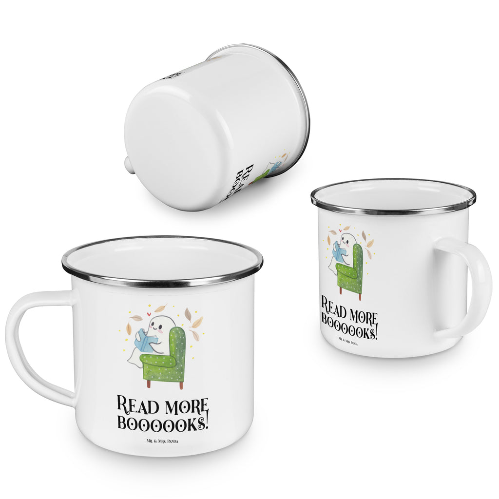 Camping Emaille Tasse Gespenst  Buch Campingtasse, Trinkbecher, Metalltasse, Outdoor Tasse, Emaille Trinkbecher, Blechtasse Outdoor, Emaille Campingbecher, Edelstahl Trinkbecher, Metalltasse für Camping, Kaffee Blechtasse, Camping Tasse Metall, Halloween, Deko, Martinssingen, Dekoration, Geschenke, Schenken, Gespenst, Buch, Herbst, gemütlich