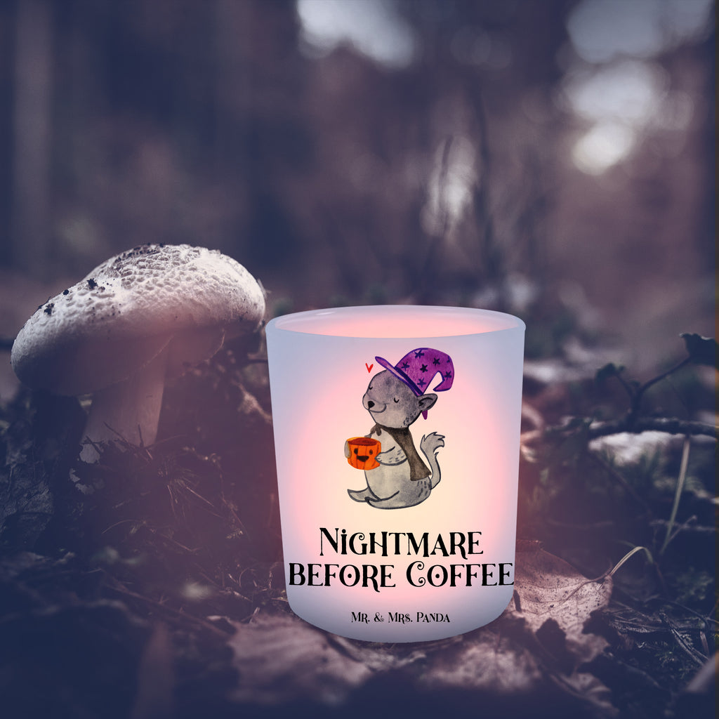 Windlicht Kater Kaffee Windlicht Glas, Teelichtglas, Teelichthalter, Teelichter, Kerzenglas, Windlicht Kerze, Kerzenlicht, Halloween, Deko, Martinssingen, Dekoration, Geschenke, Schenken, Hexe, Kater, Kaffee, Magie
