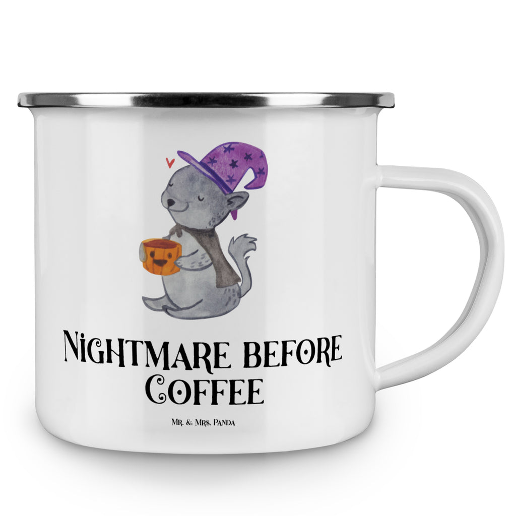 Camping Emaille Tasse Kater Kaffee Campingtasse, Trinkbecher, Metalltasse, Outdoor Tasse, Emaille Trinkbecher, Blechtasse Outdoor, Emaille Campingbecher, Edelstahl Trinkbecher, Metalltasse für Camping, Kaffee Blechtasse, Camping Tasse Metall, Halloween, Deko, Martinssingen, Dekoration, Geschenke, Schenken, Hexe, Kater, Kaffee, Magie