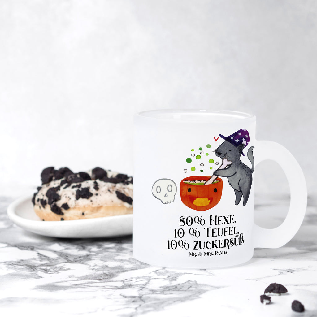 Teetasse Kater Hexenkessel Teetasse, Teeglas, Teebecher, Tasse mit Henkel, Tasse, Glas Teetasse, Teetasse aus Glas, Halloween, Deko, Martinssingen, Dekoration, Geschenke, Schenken, Hexe, Kater, Hexenkessel, Zaubertrank