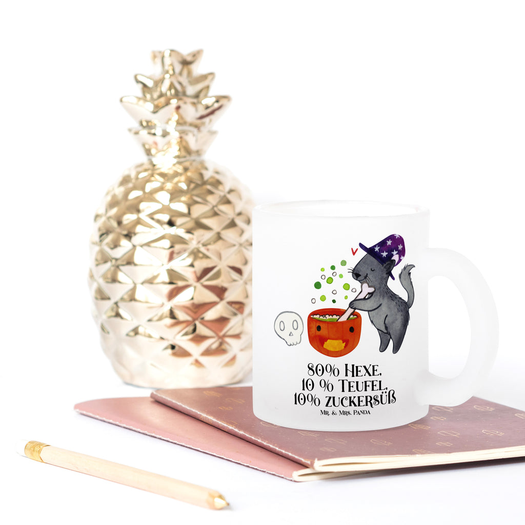 Teetasse Kater Hexenkessel Teetasse, Teeglas, Teebecher, Tasse mit Henkel, Tasse, Glas Teetasse, Teetasse aus Glas, Halloween, Deko, Martinssingen, Dekoration, Geschenke, Schenken, Hexe, Kater, Hexenkessel, Zaubertrank