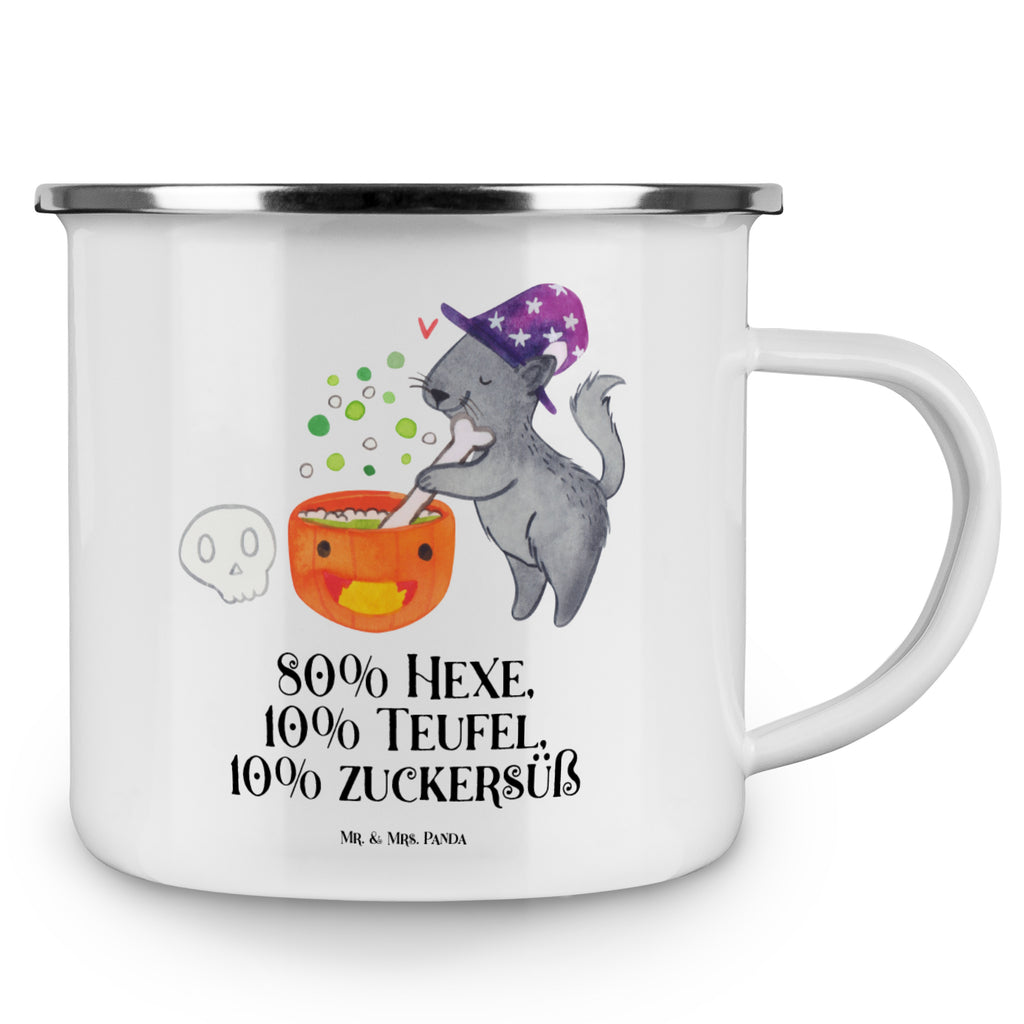 Camping Emaille Tasse Kater Hexenkessel Campingtasse, Trinkbecher, Metalltasse, Outdoor Tasse, Emaille Trinkbecher, Blechtasse Outdoor, Emaille Campingbecher, Edelstahl Trinkbecher, Metalltasse für Camping, Kaffee Blechtasse, Camping Tasse Metall, Halloween, Deko, Martinssingen, Dekoration, Geschenke, Schenken, Hexe, Kater, Hexenkessel, Zaubertrank