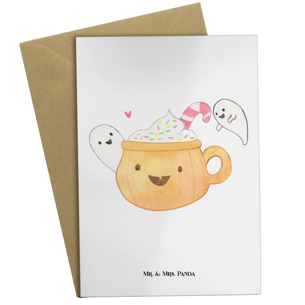 Grußkarte Kaffee Gespenst Klappkarte, Einladungskarte, Glückwunschkarte, Hochzeitskarte, Geburtstagskarte, Karte, Halloween, Deko, Martinssingen, Dekoration, Geschenke, Schenken, Halloween Deko, Trick or Treat, Süßes sonst gibt's saures, Pumpkin spiced Latte, Kaffee, Gespenst