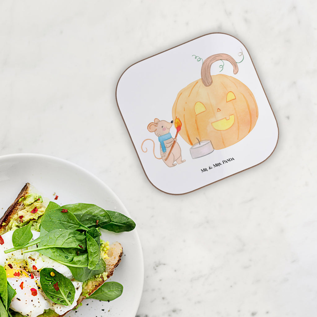 Quadratische Untersetzer Kürbis Maus Bierdeckel, Glasuntersetzer, Untersetzer Gläser, Getränkeuntersetzer, Halloween, Deko, Martinssingen, Dekoration, Geschenke, Schenken, Halloween Deko, Trick or Treat, Süßes sonst gibt's saures, Maus, Kürbis, Kerzen