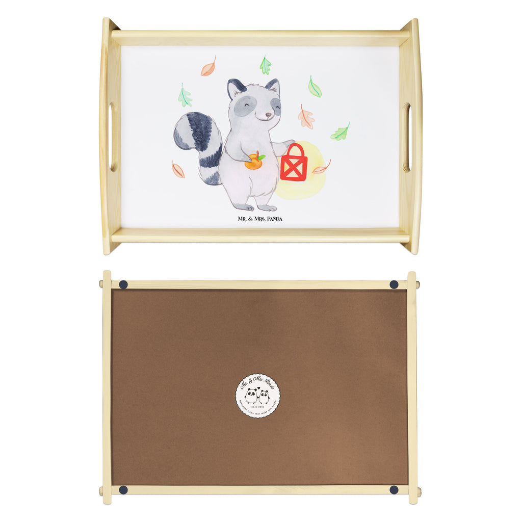 Serviertablett Waschbär Laterne Tablett, Holztablett, Küchentablett, Dekotablett, Frühstückstablett, Halloween, Deko, Martinssingen, Dekoration, Geschenke, Schenken, Halloween Deko, Trick or Treat, Süßes sonst gibt's saures, Waschbär, Laterne, Herbst