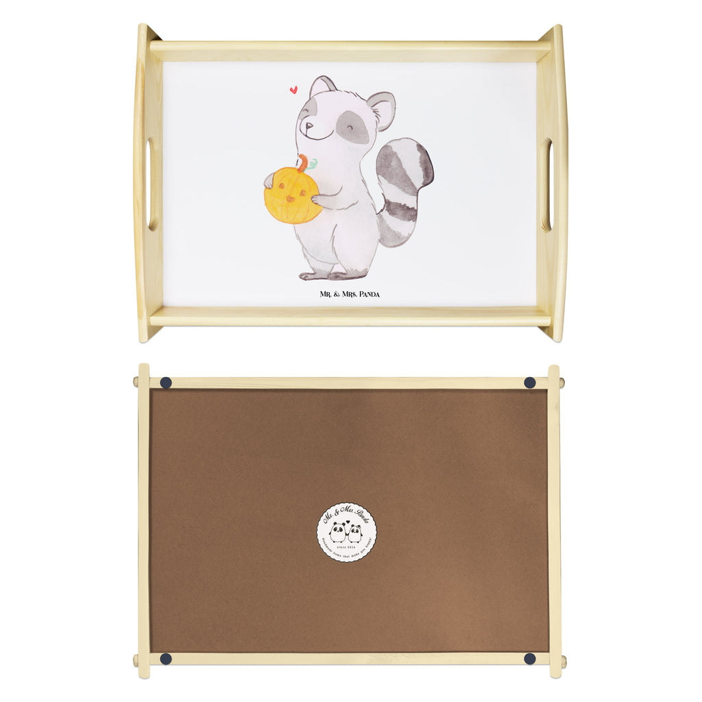 Serviertablett Waschbär Kürbis Tablett, Holztablett, Küchentablett, Dekotablett, Frühstückstablett, Halloween, Deko, Martinssingen, Dekoration, Geschenke, Schenken, Halloween Deko, Trick or Treat, Süßes sonst gibt's saures, Waschbär, Kürbis