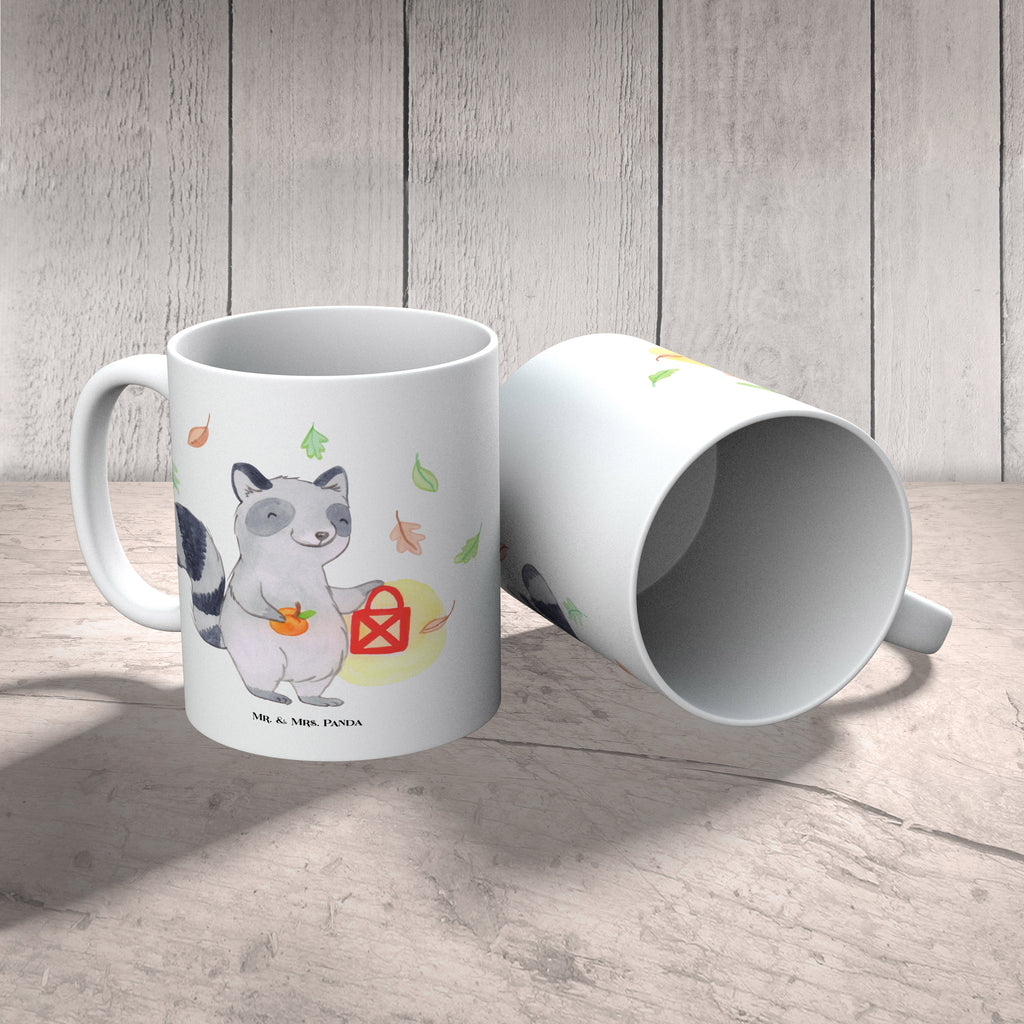Tasse Waschbär Laterne